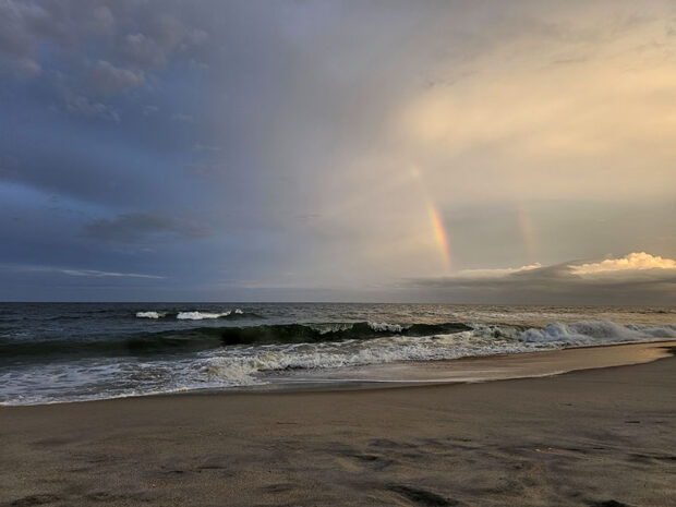 Rainbow after storm on Assateague Island